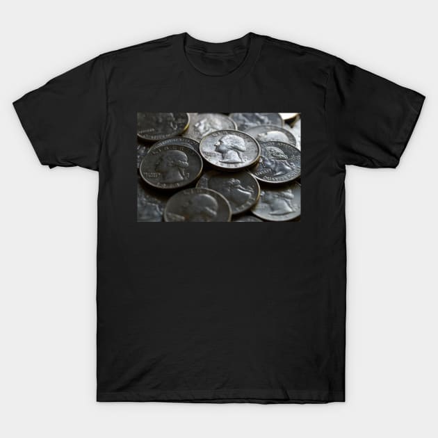 Quarters Macro T-Shirt by perkinsdesigns